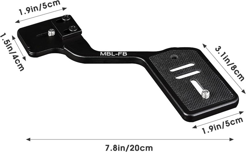 Manbily Camera Flash Brackets, Aluminum Tripod Camera Mount Extension Bar with 1/4" Screw for DSLR LED Light Video Microphone - Image 3